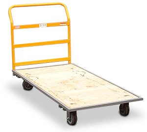 Granite Steel & Wood Platform Cart